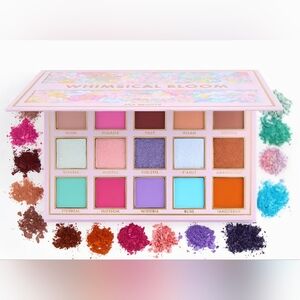 Ace Beaute Whimsical Bloom Eyeshadow Palette — Pink, Purple, Blue, Orange, Mint